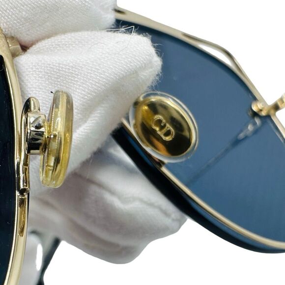 Christian Dior Stellaire 6 Sunglasses - J5GA9 - Gold / Blue Mirror - Picture 6 of 13